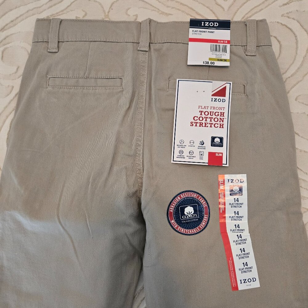 Brand New Izod Boys Khakis 14 Slim